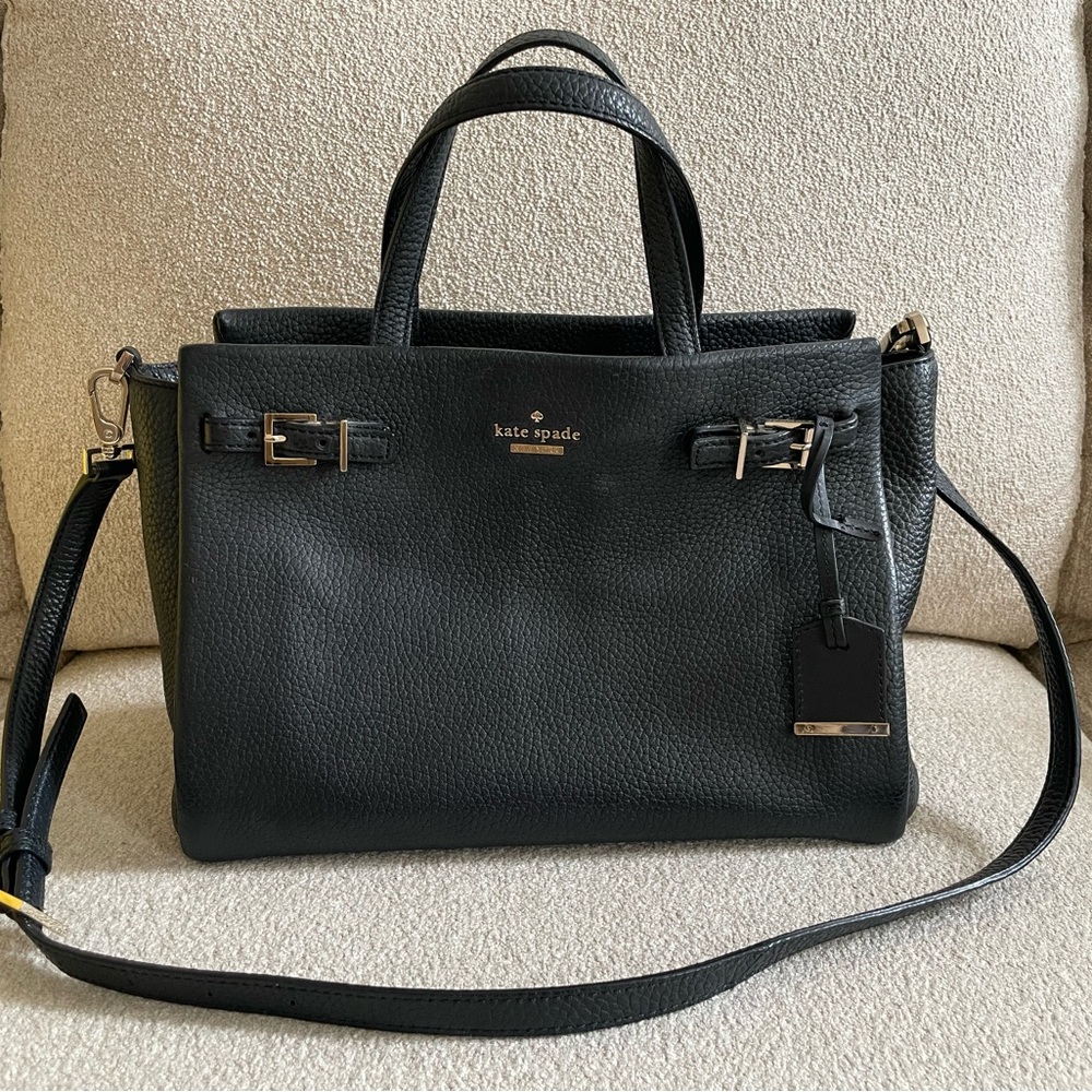 Kate Spade Black Leather Tote Bag